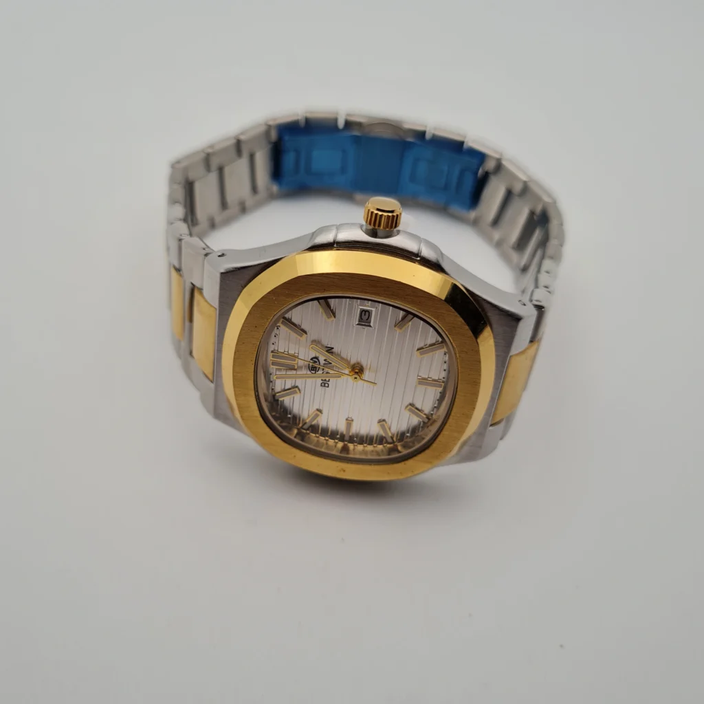 Bestwin Luxury Two-Tone Edition Silver Dial Stainless Steel Watch for Men-1