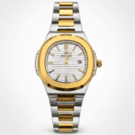 Bestwin Luxury Two-Tone Edition Silver Dial Stainless Steel Watch for Men