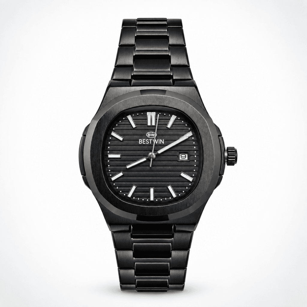 Bestwin Luxury Full Black Edition Stainless Steel Designer Watch for Men