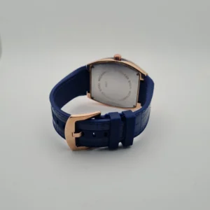 Denvosi Square Luxury – Midnight Blue Strap with Polished Rose Gold Body