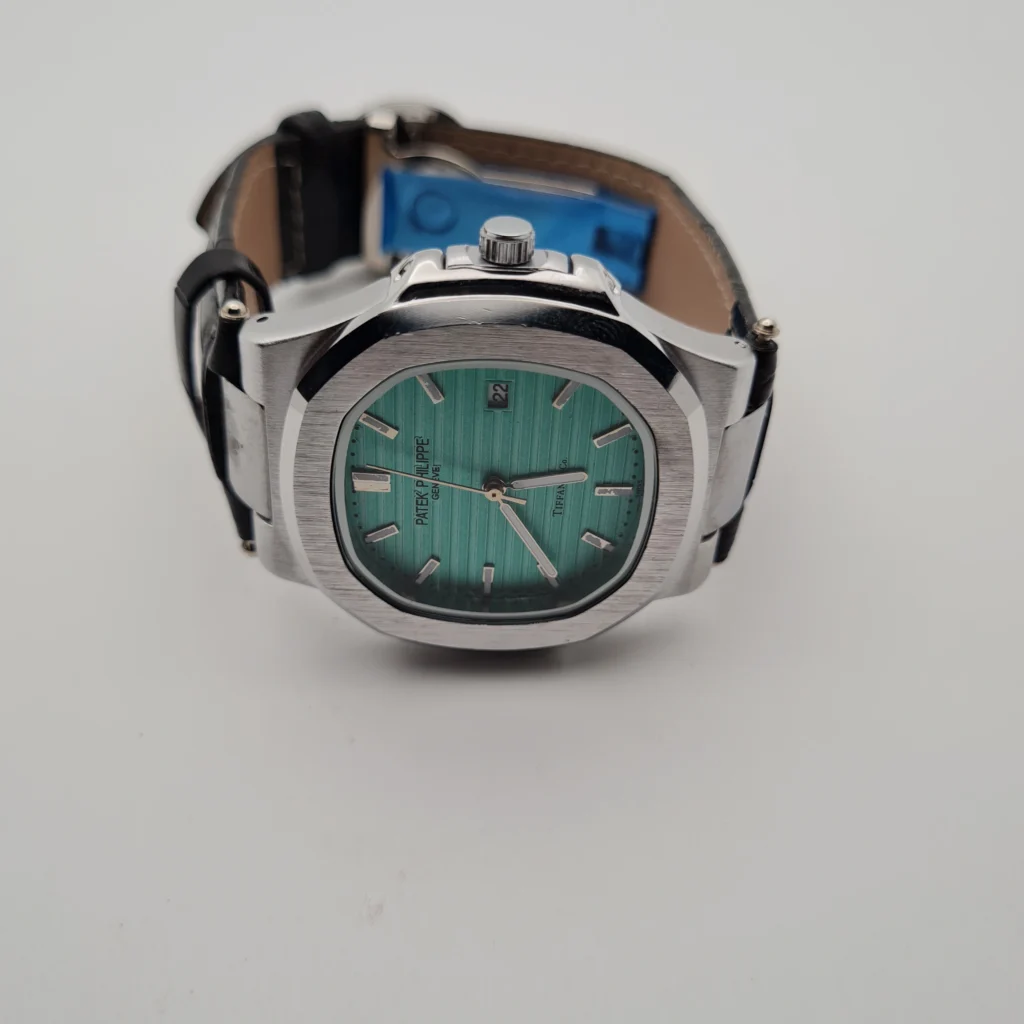 Patek Philippe Geneve Iconic Tiffany Blue Dial with Premium Black Strap