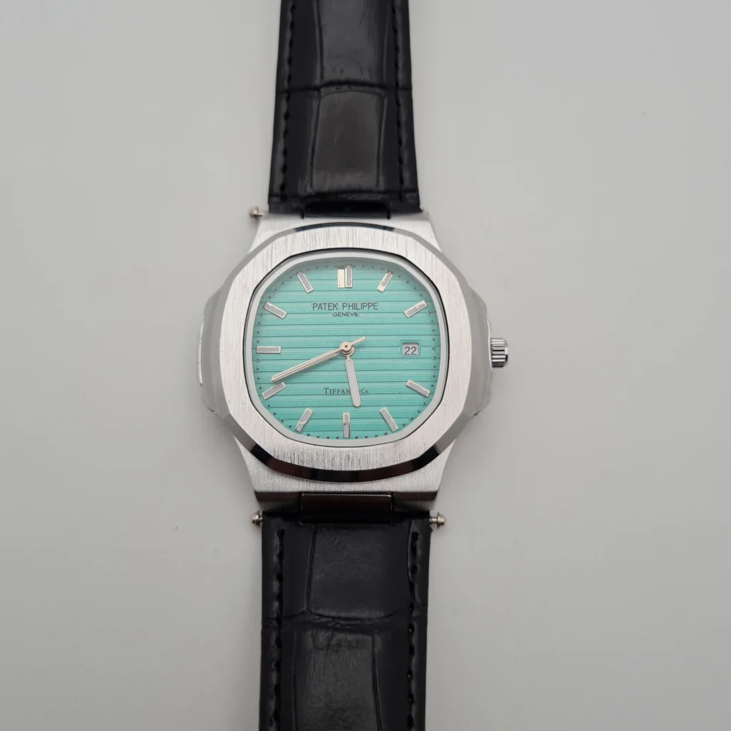 Patek Philippe Geneve Iconic Tiffany Blue Dial with Premium Black Strap