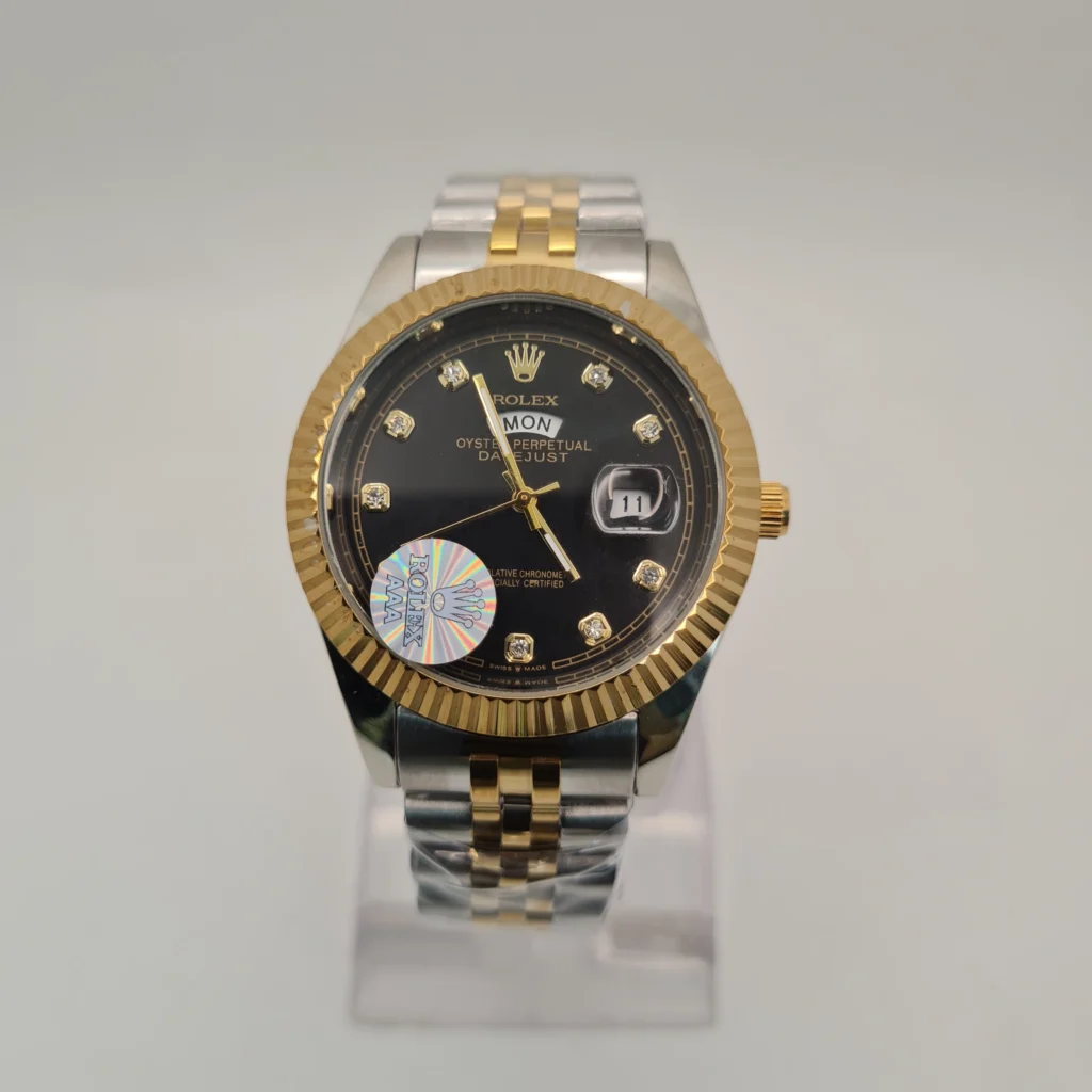 Rolex Oyster Perpetual Men’s Watch - Two-Tone Gold & Silver | Black Dial