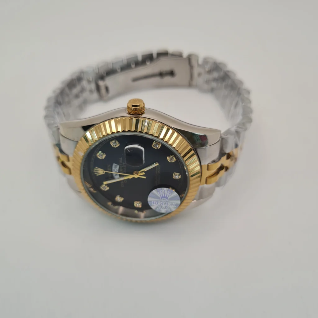 Rolex Oyster Perpetual Men’s Watch - Two-Tone Gold & Silver | Black Dial