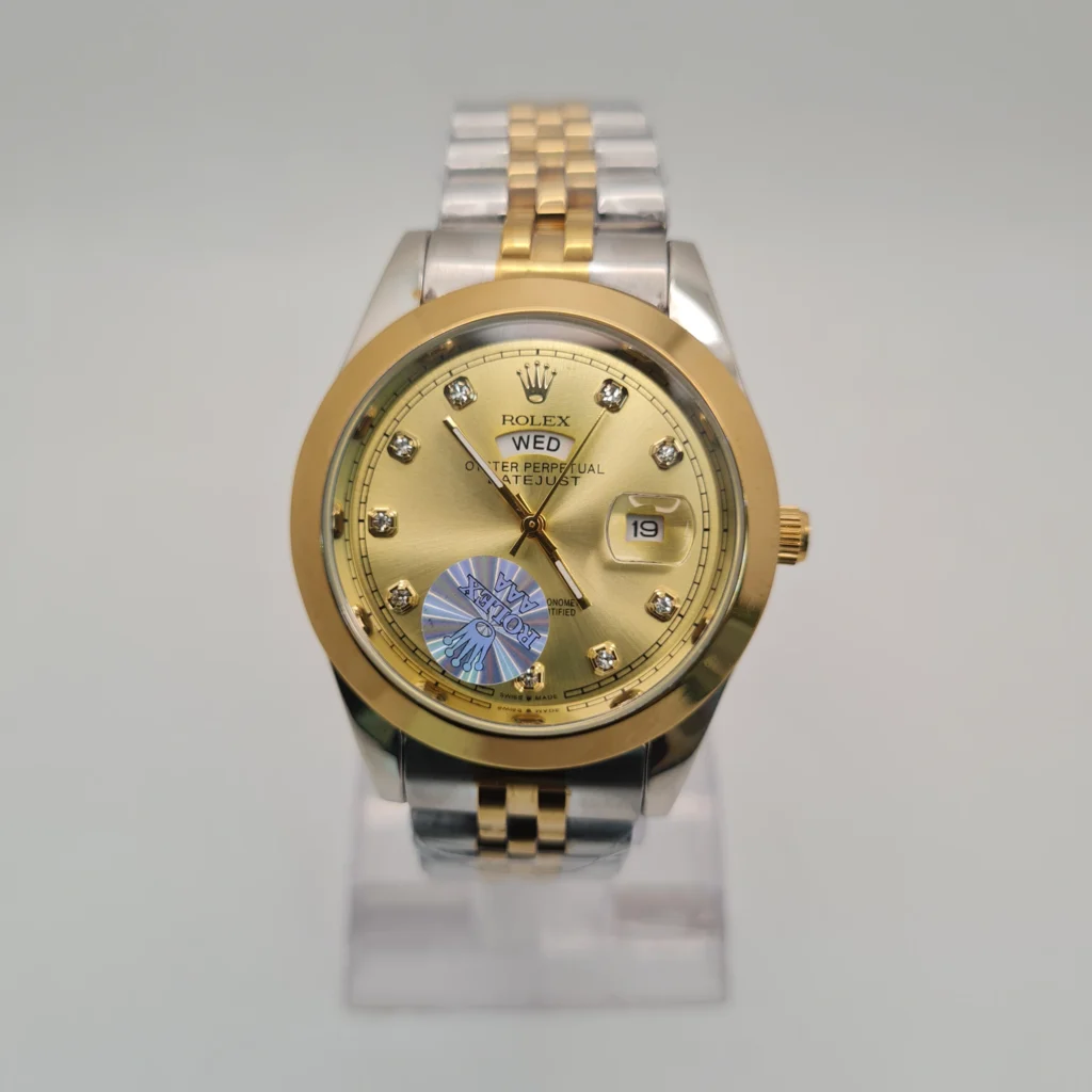 Rolex Oyster Perpetual Men’s Watch Two-Tone Gold & Silver Working Day-Date Premium Stainless Steel