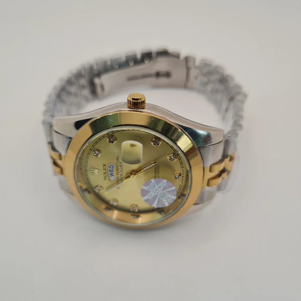 Rolex Oyster Perpetual Men’s Watch Two-Tone Gold & Silver Working Day-Date Premium Stainless Steel