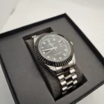 Rolex Oyster Perpetual Datejust Men's Luxury Two-Tone Watch | Black Dial with Diamond Markers & Stainless Steel Body