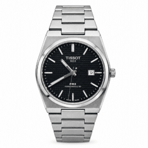Tissot PRX Black Dial Stainless Steel Watch For Men